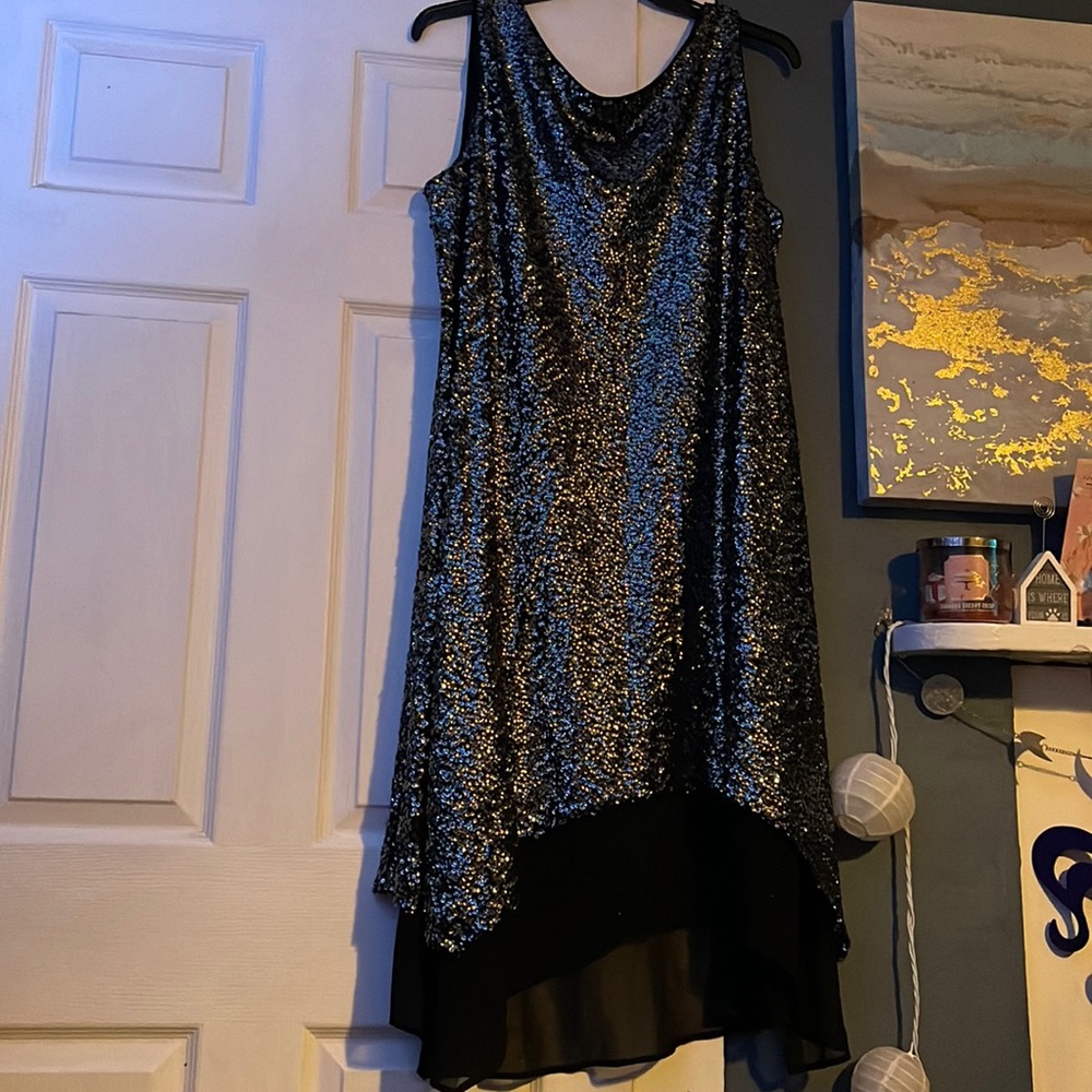 Lane Bryant sequin asymmetrical high low dress